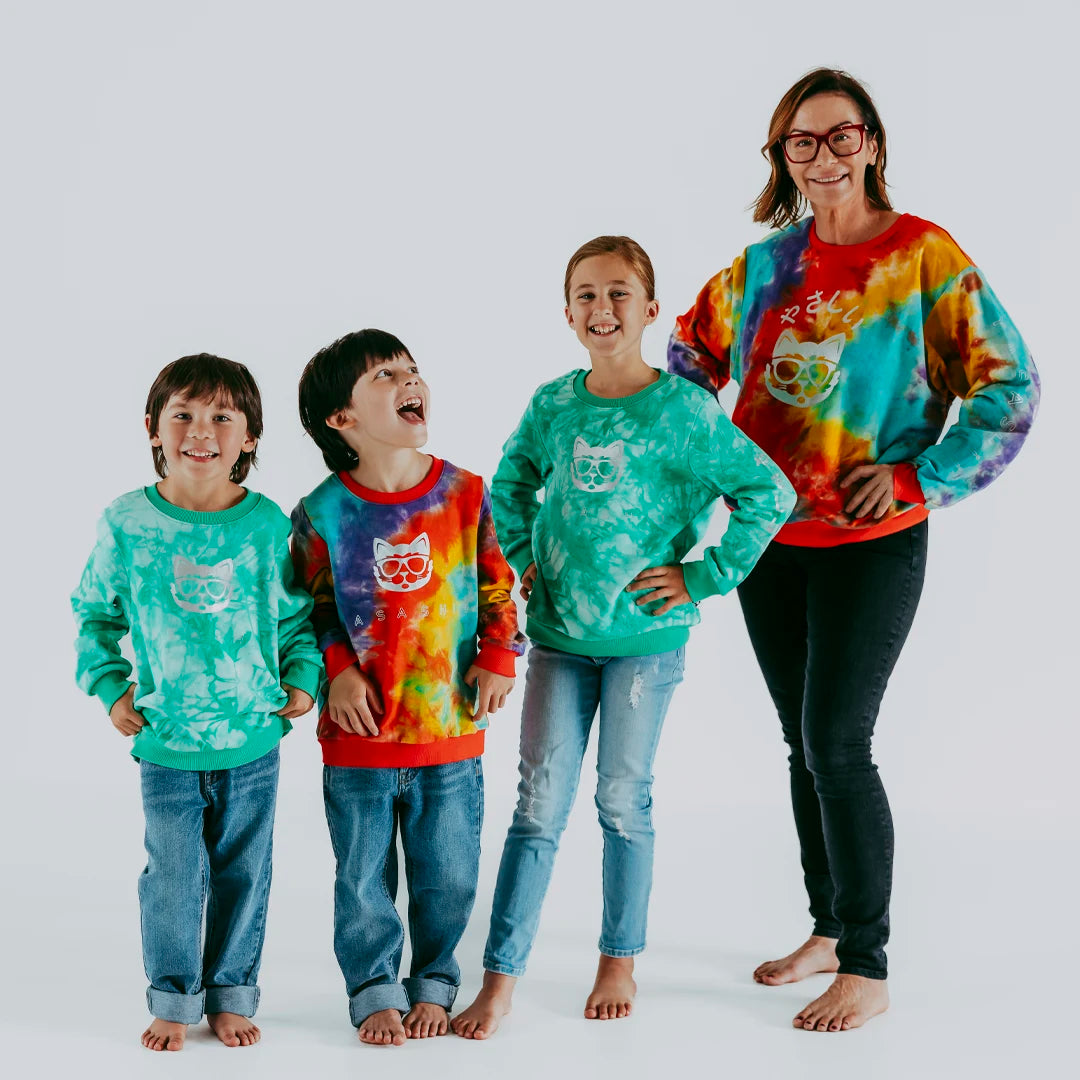 Yasashii Australia™-Kids-tie-dye-clothing-skatewear-surfwear-streetwear-Boyswaer-Boys -Boys-Fashion-Kids-Fashion-Seed-Gorman-Colourful-Kidswear