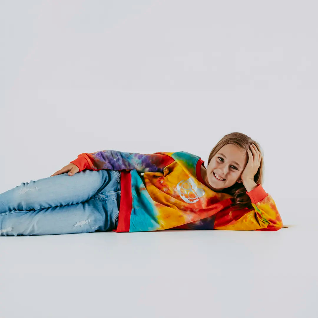 Yasashii Australia™-Kids-tie-dye-clothing-skatewear-surfwear-streetwear-Boyswaer-Boys -Boys-Fashion-Kids-Fashion-Seed-Gorman-Colourful-Kidswear